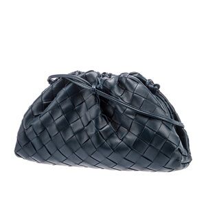 Bottega Veneta Navy Woven Clutch
